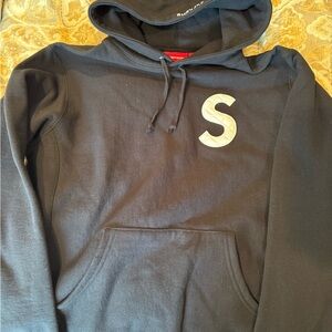 Supreme Black Sweatshirt with Bold S Logo